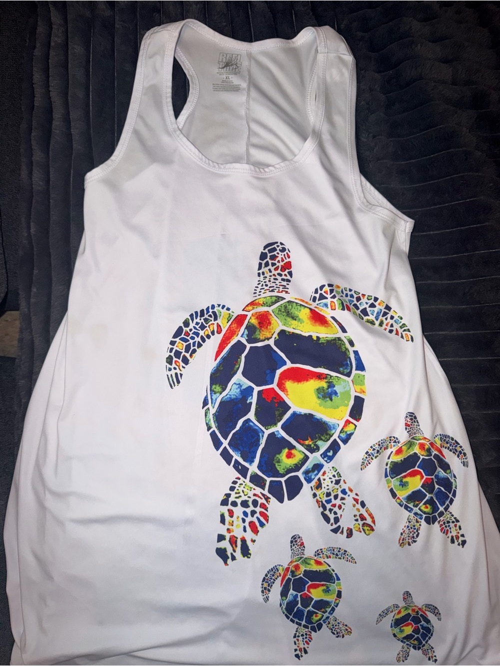 Reel Time Beach Cover Up Dress with Colorful Sea Turtle Print